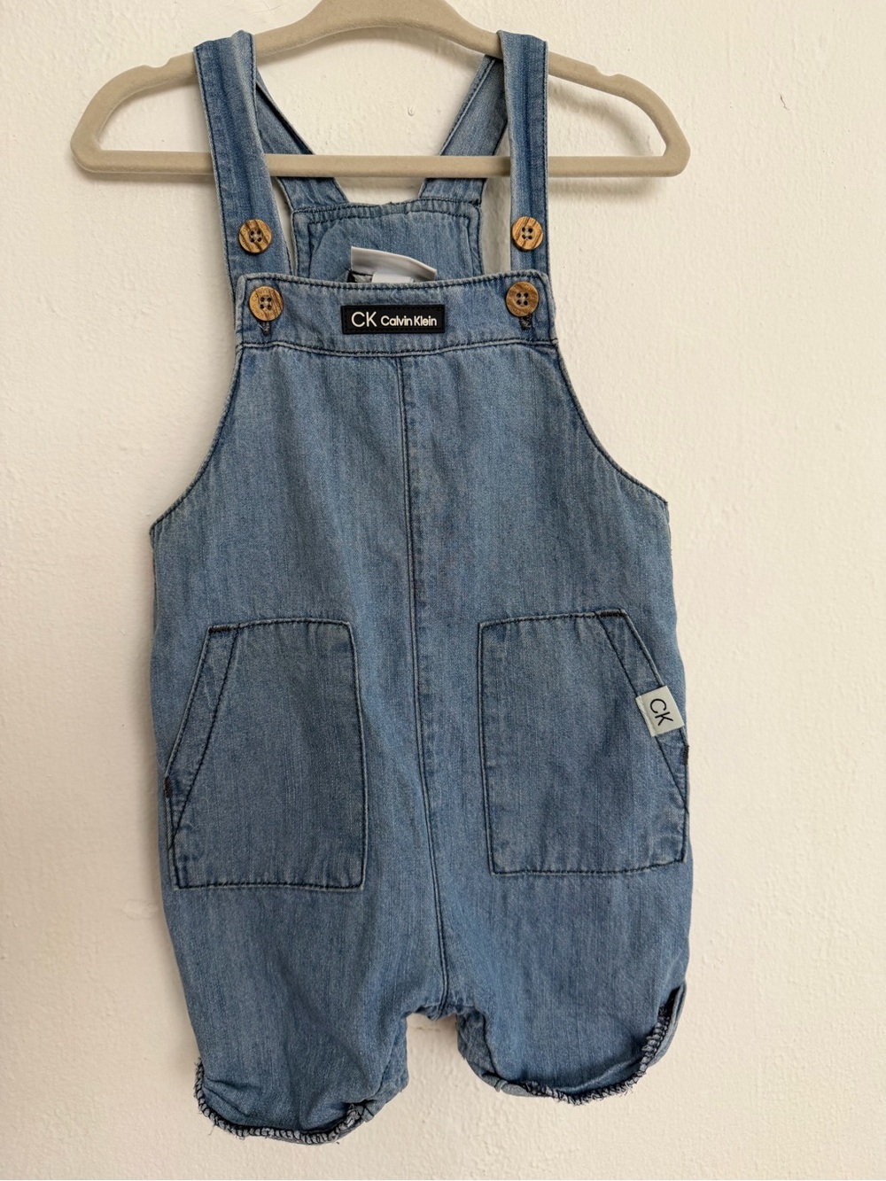 Calvin Klein Denim Blue Kids Overalls